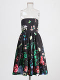 Design Sense A Skirt 2025 New Breast-Meared Mid-Rise Women's Flower-Print Dress
