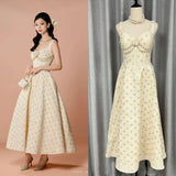 Light Luxury Small Fragrant Small Sling Sling Dress Temperament Famous Banquet Elegant Thin Dress