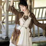Design Fantasy Sand Chinese Style Improvement Chinese Elements Of Women's Top Dress Suit 7076