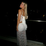 New Sexy Body Two-Piece Set Of Lace Perspective Sling Skirt DJPT