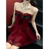 A line Sweetheart Red Lace Homecoming Dresses Birthday Dress Birthday Outfits SD1185