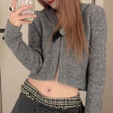 Knitted Woolen Cardigan 2024 Autumn And Winter New Sweet Tying Coat