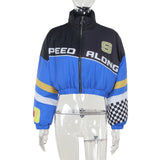 Autumn And Winter 2025 New Street Casual Coloring Printing Cotton Loose Jacket Jacket Woman DJPT