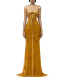 Summer Vietnamese Niche Brand Sexy Sling Design Three-Dimensional Spikes Elastic Mesh To Close Waist Dress