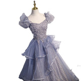 Beauty Solo Vocal Art Dress Female Folk Song Singing Performance Dress Host Princess High Sense