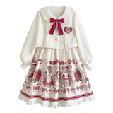 Design Winter Gift Sling Skirt Elegant Temperament Lolita College Style Two-Piece Set 6320