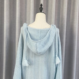 Hooded Knitted Shirt In Autumn 2024 New Soft-Cuckle Loose Coat