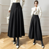 Dress 2025 Winter Dress New High-Waist Korean Version Of The Big Folds To Cover The Thin Hair Of This Long Dress DJPT