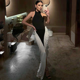 Women's Summer New Sexy Body Hanging Neck Bumping Dress Girl DJPT