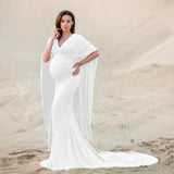 Processing A Word Collared Shawl Long Skirt Pregnant Woman Photo Shoot Long Dress 1199 Maternity