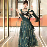 Design Galan Improved Han Elements Hanbok Half-Skirt Dress Shawl Set 8693