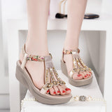 And Water Drill Sandals Women Wear In The Summer 2025 New Comfortable Loose With Flat Bottom Fashion Large Size Women's Shoes 41 High Quality Shoes