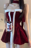 Gown Strapless Dark Red Christmas Dress Birthday Dresses Birthday Outfits SD1290