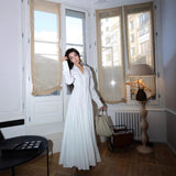 Sanguan Light Luxury Niche 2025 Early Spring White Long-Sleeved Shirt Dress Slimming Dress Dress