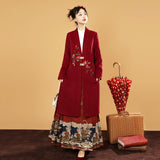 Design Warm Sun Han Element Women's Hundred Coat Autumn And Winter Long Coat 8969