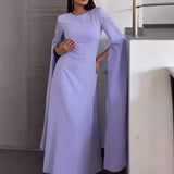And Winter Fashion Elegant New Solid Color Long Sleeve Dress Women's Dress Dress