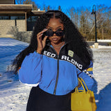 Autumn And Winter 2025 New Street Casual Coloring Printing Cotton Loose Jacket Jacket Woman DJPT