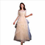 Dress Women 2025 New Banquet Dignified Atmospheric Elegant Champagne-Colored Host Year-End Dress Spring