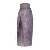 Design Grape Manor Chinese Style Women's Clothing Element Half Dress Set 8818