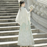 And Poetry Chinese Style Improvement Han Elements Women's Shirt Shawl Half Dress Suit 8923