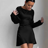 Temperament Belt Ribbon Ribbon Dress Woman Autumn Fashion Elegant Casual Bodybrace Ass Skirt DJPT