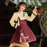 Design Of Camellia About The Chinese Style To Improve The Chinese Elements Of Women's Top Dress Suit 8827