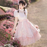 Design Flower With Poem Op Lolita Everyday Cute Lorita Sweet Dress 6734