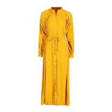 Casual Simple Style Dress 2025 Summer Fashion Long Sleeves With Loose Large-Size Dress Woman