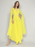 Elegant Style Dress 2025 Spring New Round Horn Sleeves Big Swing Dress Dress Woman