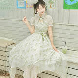 Suzuki Spring Lolita Dress Lolita Sleeve Shawl Sling Dress Set 6809