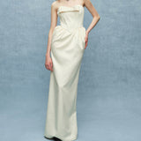 Densate Thoracic Fish Bone Long Dress 2024 New Sweet Engagement Birthday Dress