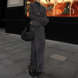 Zhao Sanguan High-End Temperament Wave Long-Sleeved Dress Niche Fashion Dress 2024 Autumn New