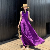 Temperament Tied With Hanging Neck Dress Female Summer New Hot Girl Bare Back Sexy Slimming A Word Dress