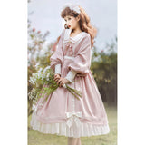 Design New Love Letter OP Long-Sleeved Skirt Fresh Cute Lolita Sweet Soft Sister Dress 6435