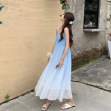 Seaside Resort Sling Dress Women's Summer Loose Temperament Beach Dress