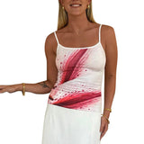 Women's Spring And Summer New Impact Color Printing Slings Slings Short-Sleeved Vest DJPT