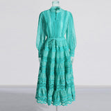 Court Retro Style 2025 Summer New Round-Neck Lantern Sleeve Shirt Plaster With Half-Dress Suit Woman