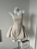 Wave Dot Dress To Close-Back Short Skirt French Summer Sling Skirt Dress HZ0628