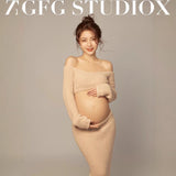 New Film Studio Pregnant Women's Clothing Big Belly Knitting Set Sexy Home Style Photography Art Photos At Home Maternity