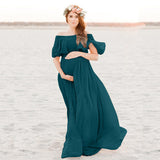 Chiffon Sexy Loose Tailed Shoulder Pregnant Skirt Maternity