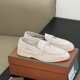 Loafers Women&Men's Shoes Leather Shoes Round Head Flat Floor Casual Shoes High Quality Shoes