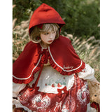 Design Strawberry Diary Elegant Temperament Op Lolita Lolita Dress Cloak Two-Piece Set 6321