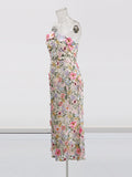 Flower-Screate High-Level Embroidered Flower Braped Fishtail Dress 2025 New Female Summer Dress