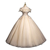 Temperament Champagne-Colored Shoulder-To-Night Dress Vocal Art Au Exams Canon Skirts Adult Dress Annual Conference Host