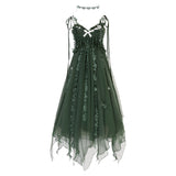 Design Moss Chinese Wind Improvement Han Elements Ancient Style Fairy Sling Skirt 7118