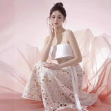Dress Dress Watery Lace White Sling Dress