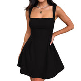Sling Belt A Swinging Back Bow Dress Women In The New Temperament Skirt DJPT