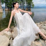 Robe Bride High-End Feel Lace Fairy Dress Niche Light Wedding Dress Hanging Dress Dress Women's Summer