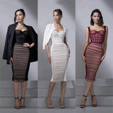 New Thai Trendy Sexy Tulle Design Sling Wrapped Thoracic Fish Bone To Close Thin Bag Of Hip Dress Dress Dress