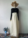 Temperament Famous Heben Wind Pearl Collar High-End Feeling Repair Wool Dress